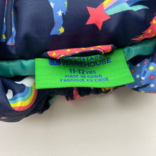 Load image into Gallery viewer, Girls MOUNTAIN WAREHOUSE, thick puffer vest / sleeveless jacket, unicorns, GUC, size 11-12,  