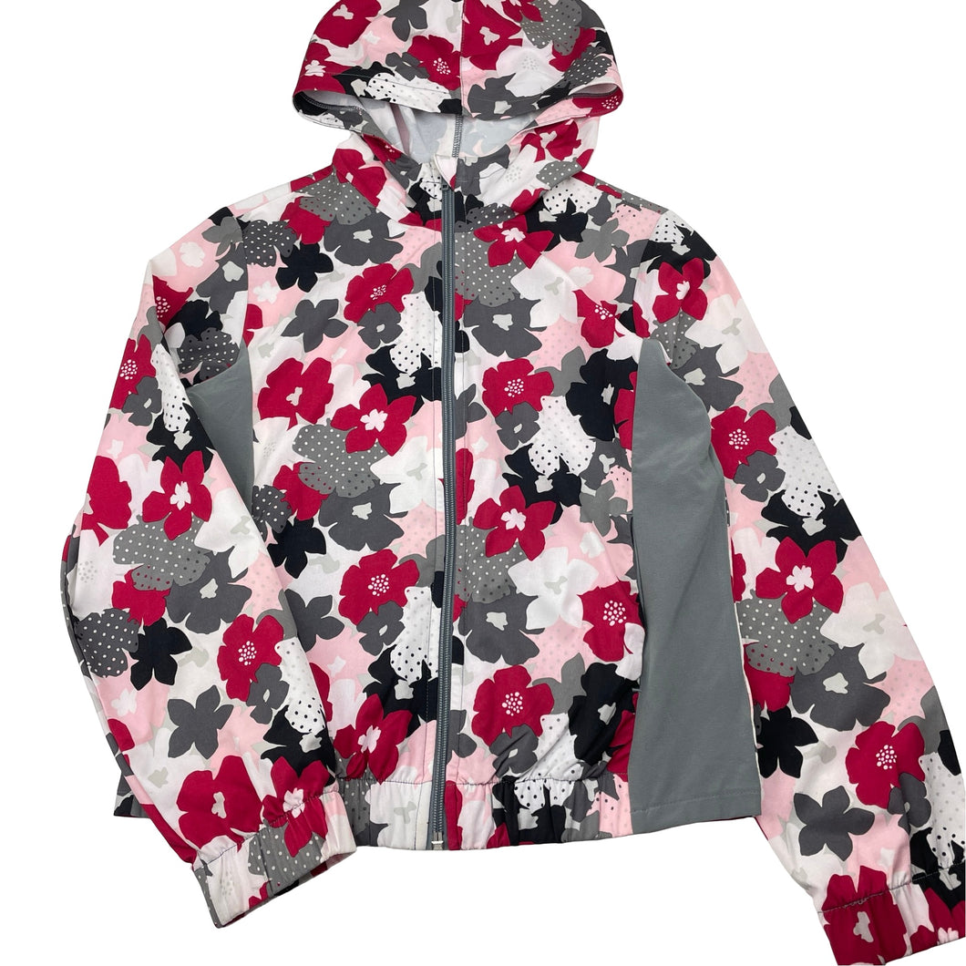 Girls AVIA, lightweight floral hooded jacket, GUC, size 7-8,  