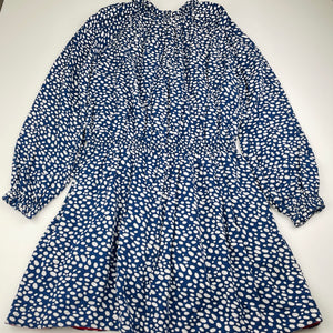 Girls Boden, cotton lined viscose long sleeve dress, GUC, size 9-10, L: 70cm