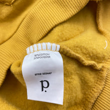 Load image into Gallery viewer, Unisex Pumpkin Patch, mustard fleece lined zip hoodie sweater, EUC, size 000,  