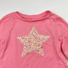 Load image into Gallery viewer, Girls Cotton On, cotton long sleeve tee / top, sequin star, EUC, size 2,  