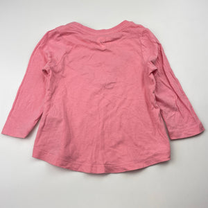 Girls Cotton On, cotton long sleeve tee / top, sequin star, EUC, size 2,  