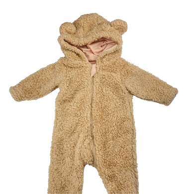 Unisex Baby Berry, soft fleece zip coverall / romper, EUC, size 0000,  
