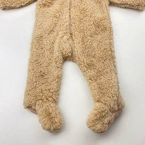 Unisex Baby Berry, soft fleece zip coverall / romper, EUC, size 0000,  