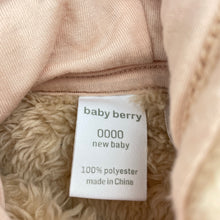 Load image into Gallery viewer, Unisex Baby Berry, soft fleece zip coverall / romper, EUC, size 0000,  