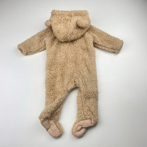 Unisex Baby Berry, soft fleece zip coverall / romper, EUC, size 0000,  