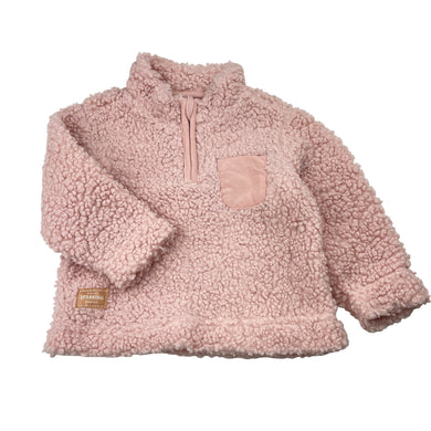 Girls Ackermans Baby, pink boucle sweater / jumper, EUC, size 0,  