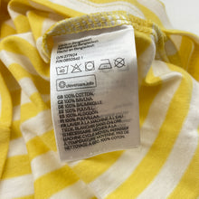 Load image into Gallery viewer, Unisex H&amp;M, yellow &amp; white stripe cotton tank top, EUC, size 1-2,  