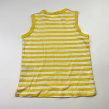 Load image into Gallery viewer, Unisex H&amp;M, yellow &amp; white stripe cotton tank top, EUC, size 1-2,  