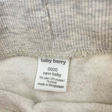 Load image into Gallery viewer, Unisex Baby Berry, fleece lined pants / bottoms, elasticated, EUC, size 0000,  