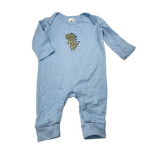 Load image into Gallery viewer, Boys Target, blue cotton romper, dinosaur, EUC, size 0000,  
