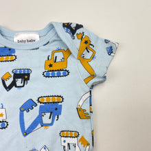 Load image into Gallery viewer, Boys Baby Baby, cotton bodysuit / romper, diggers, EUC, size 00000,  