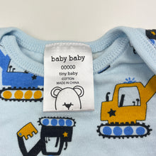 Load image into Gallery viewer, Boys Baby Baby, cotton bodysuit / romper, diggers, EUC, size 00000,  