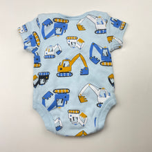 Load image into Gallery viewer, Boys Baby Baby, cotton bodysuit / romper, diggers, EUC, size 00000,  
