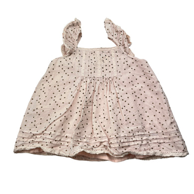 Girls Dymples, lined spotted cotton summer top, GUC, size 1,  