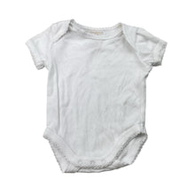 Load image into Gallery viewer, Girls Baby Berry, organic pointelle cotton bodysuit / romper, EUC, size 0000,  