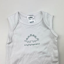 Load image into Gallery viewer, Boys Anko, white cotton bodysuit / romper, EUC, size 0000,  
