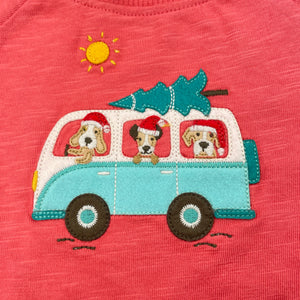 Unisex purebaby, organic cotton Christmas tee / top, EUC, size 000,  