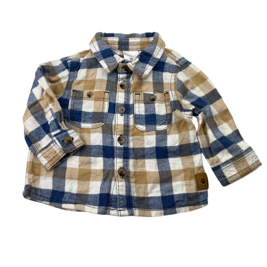 Boys Target, Australian flannel cotton long sleeve shirt, EUC, size 000,  