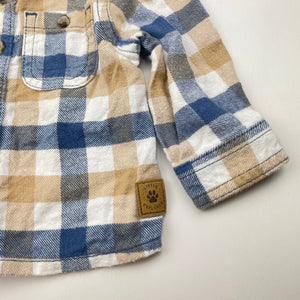 Boys Target, Australian flannel cotton long sleeve shirt, EUC, size 000,  