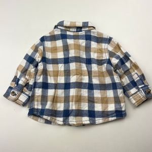 Boys Target, Australian flannel cotton long sleeve shirt, EUC, size 000,  