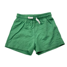 Load image into Gallery viewer, Unisex H&amp;M, green cotton shorts, elasticated, EUC, size 00,  