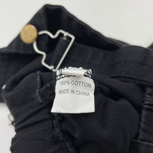 Load image into Gallery viewer, Boys ABE + OSCAR, black cotton overalls / shortalls, GUC, size 2,  