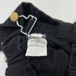 Boys ABE + OSCAR, black cotton overalls / shortalls, GUC, size 2,  