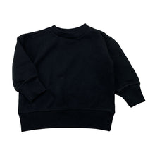Load image into Gallery viewer, Unisex Favourites, black fleece lined sweater / jumper, EUC, size 2,  