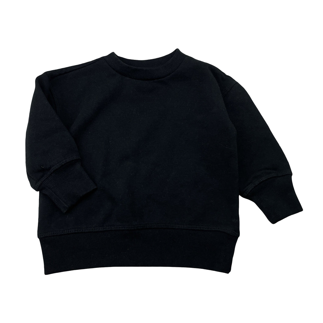 Unisex Favourites, black fleece lined sweater / jumper, EUC, size 2,  