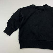 Load image into Gallery viewer, Unisex Favourites, black fleece lined sweater / jumper, EUC, size 2,  