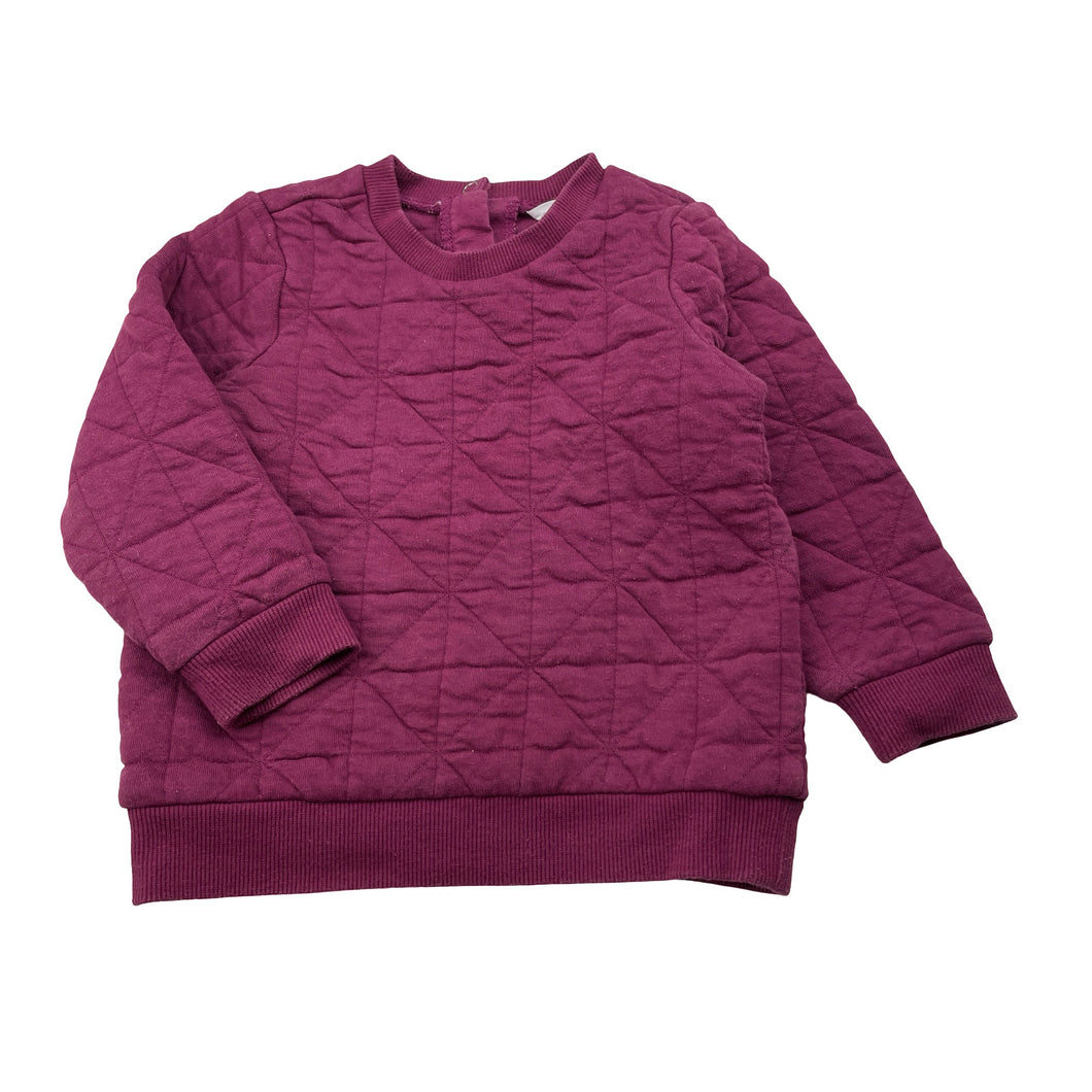Girls Cotton On, lightly quilted sweater / top, FUC, size 1,  