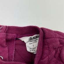 Load image into Gallery viewer, Girls Cotton On, lightly quilted sweater / top, FUC, size 1,  