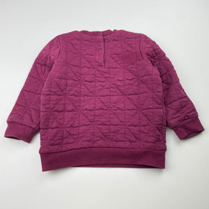 Girls Cotton On, lightly quilted sweater / top, FUC, size 1,  