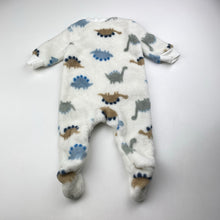 Load image into Gallery viewer, Unisex Anko, soft fleece zip coverall / romper, dinosaurs, EUC, size 0000,  