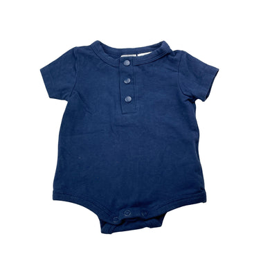 Boys Cotton On, blue stretchy bodysuit / romper, EUC, size 0000,  