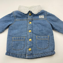 Load image into Gallery viewer, Boys Dymples, fleece lined denim shirt / lightweight jacket, GUC, size 00,  