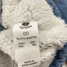 Load image into Gallery viewer, Boys Dymples, fleece lined denim shirt / lightweight jacket, GUC, size 00,  