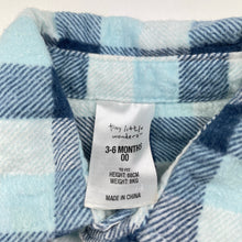 Load image into Gallery viewer, Boys Tiny Little Wonders, flannel cotton long sleeve shirt, GUC, size 00,  