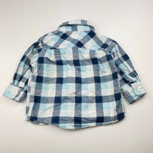 Load image into Gallery viewer, Boys Tiny Little Wonders, flannel cotton long sleeve shirt, GUC, size 00,  