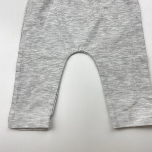 Unisex Favourites, grey marle Aust cotton blend bottoms, EUC, size 00,  