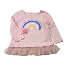 Load image into Gallery viewer, Girls Anko, tulle trim cotton long sleeve top, GUC, size 1,  