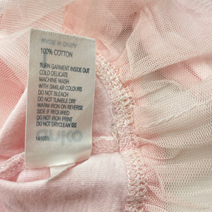Girls Anko, tulle trim cotton long sleeve top, GUC, size 1,  