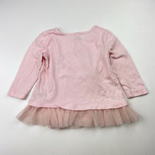 Load image into Gallery viewer, Girls Anko, tulle trim cotton long sleeve top, GUC, size 1,  