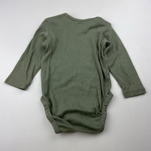 Load image into Gallery viewer, Unisex H&amp;M, khaki organic cotton bodysuit / romper, GUC, size 00,  