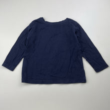 Load image into Gallery viewer, Girls Anko, navy cotton long sleeve tee / top, GUC, size 1,  
