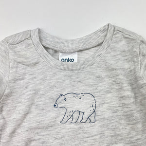 Unisex Anko, long sleeve tee / top, polar bear, EUC, size 0000,  