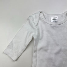 Load image into Gallery viewer, Unisex Anko, white cotton bodysuit / romper, EUC, size 0000,  