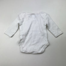 Load image into Gallery viewer, Unisex Anko, white cotton bodysuit / romper, EUC, size 0000,  
