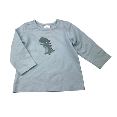 Boys Target, stretchy long sleeve tee / top, dinosaur, EUC, size 000,  